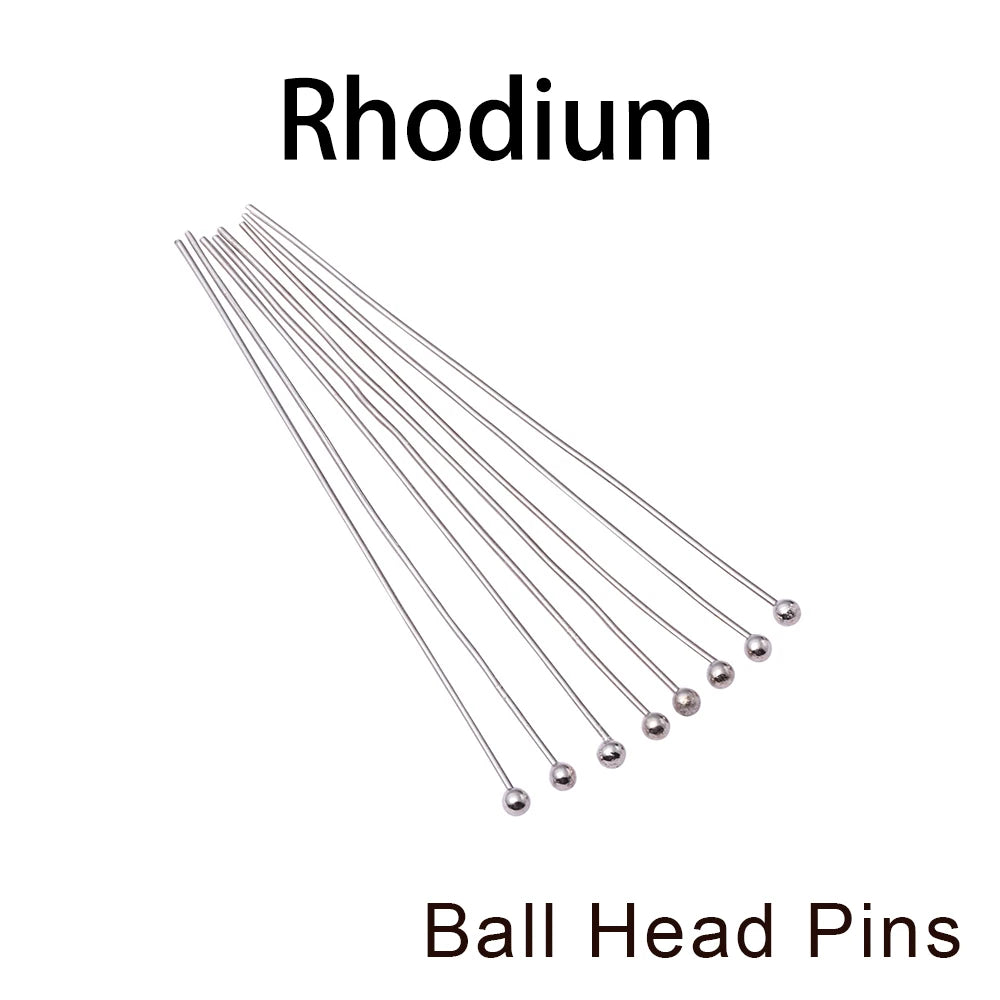 Jewelry Eye Pins & Ball Head Pins - 100/200pcs DIY Findings for Earrings Bracelets Pendants 16-60mm Craft Making Supplies