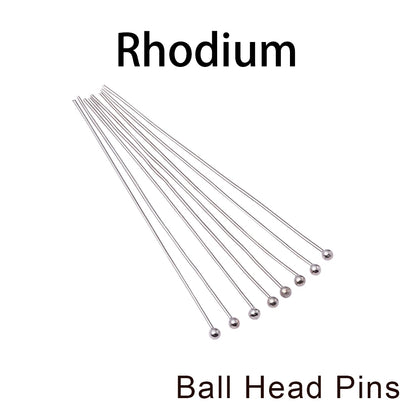 Jewelry Eye Pins & Ball Head Pins - 100/200pcs DIY Findings for Earrings Bracelets Pendants 16-60mm Craft Making Supplies