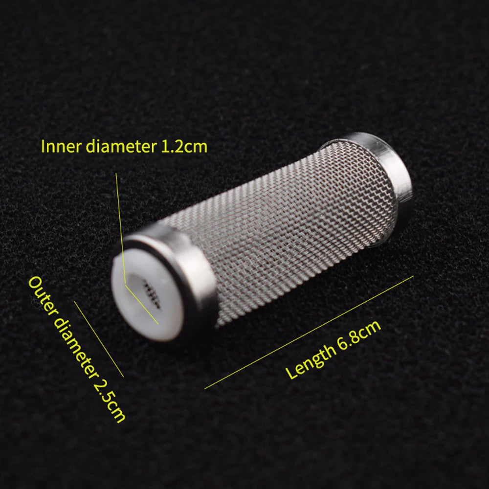 12/16mm Aquarium Inflow Inlet Filter – Stainless Steel Mesh Net Guard, Fish Tank Intake Strainer & Prefilter Cover