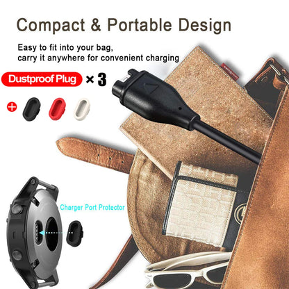 1M USB Type-C Charging Cable for Garmin Fenix 5–7 Series, Vivoactive & Venu – Fast Charge with Dustproof Plug