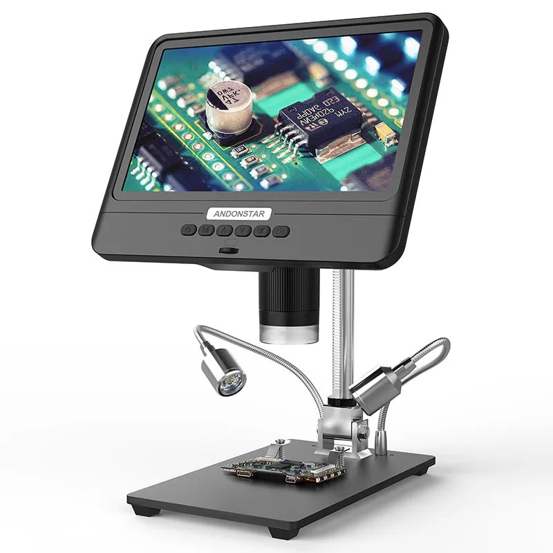 Andonstar AD208 Digital Microscope – 8.5" Adjustable LCD, 1080P HD, Black, Soldering Tool