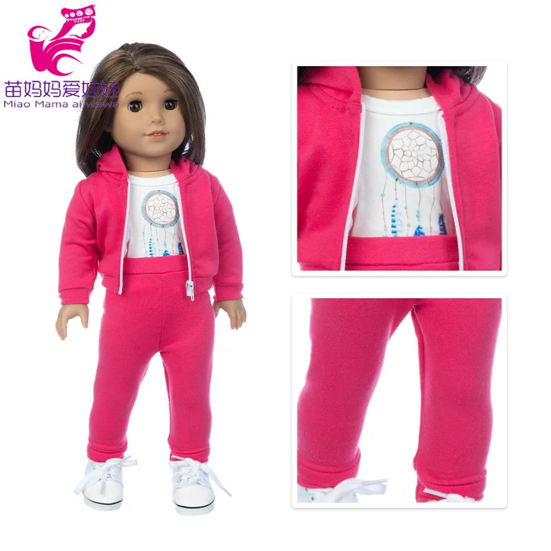 18-Inch Girl Doll Winter Coat — 43cm Baby Doll Jacket Outfit for Dressing