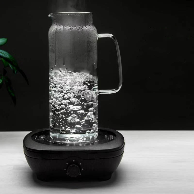 Large Capacity Heat-Resistant Glass Water Pitcher with Handle – 1.2L/1.5L Transparent Cold Drink & Tea Kettle