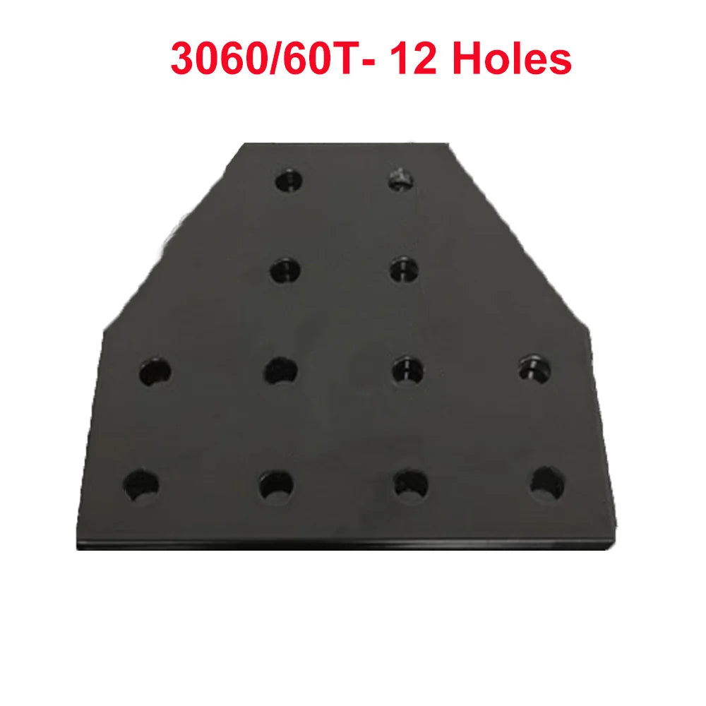 12 Hole Silver Corner Bracket Joint Plate - Angle Connector for 4040/6060 Aluminum Profiles