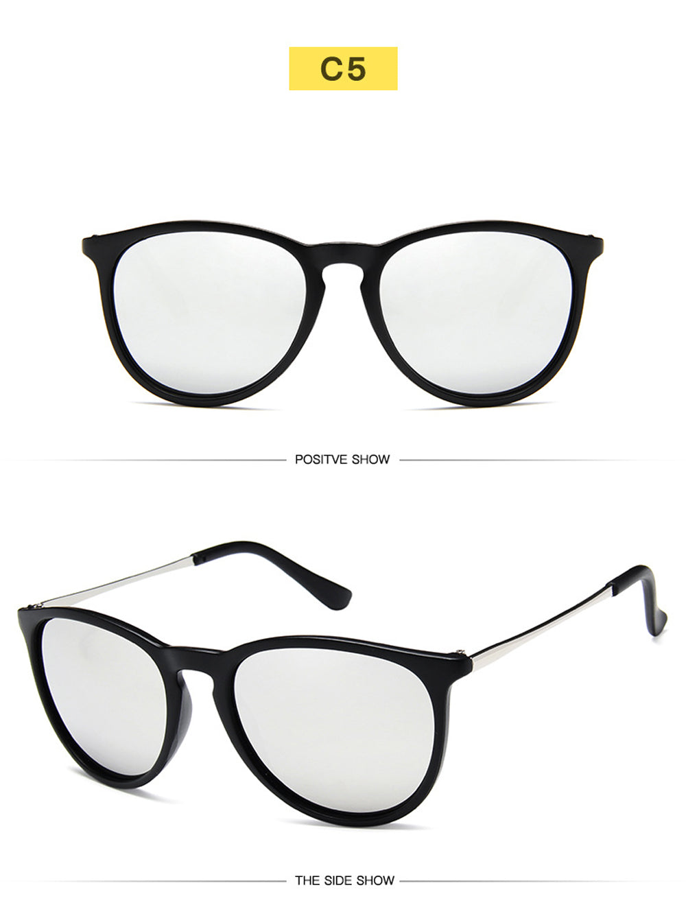 MUSELIFE 2025 Oval Small Sunglasses — Clear UV400 Classic Transparent Shades for Women