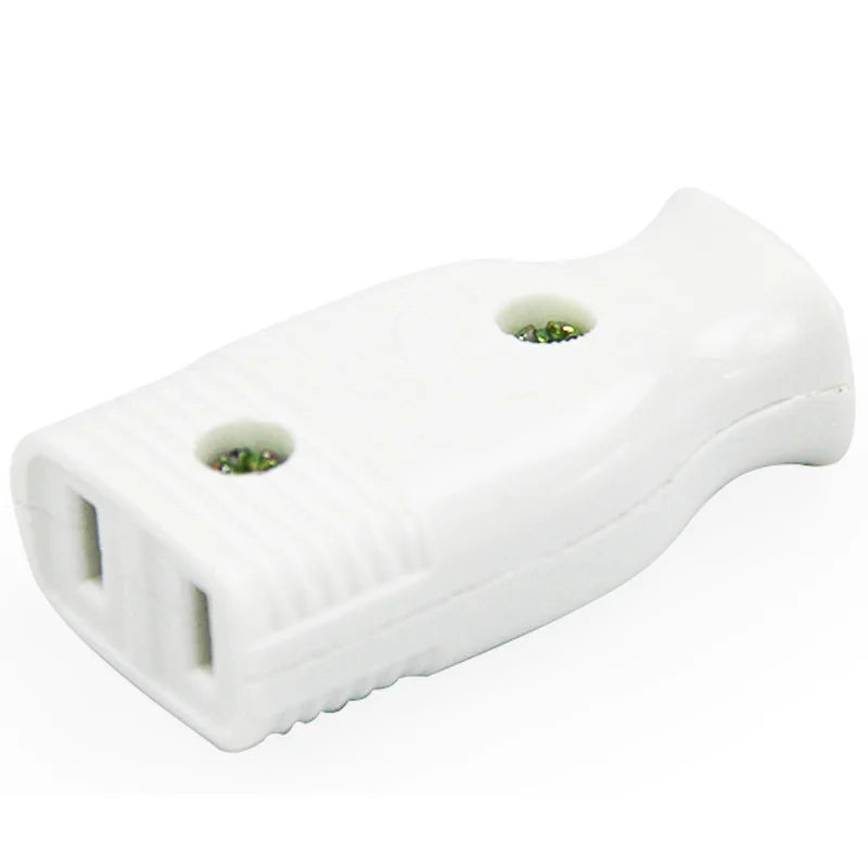 2-Pole Bakelite Power Plug - 15A Rewirable US Male Plug and Female Socket for Wiring and Power Cables