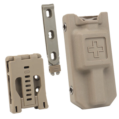 Tactical Tourniquet Pouch - EDC First Aid Holder with Belt Clip & K Sheath