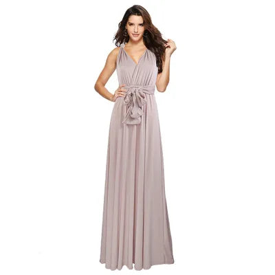 Multiway Convertible Boho Maxi Dress – DIY Wrap Infinity Bandage Long Dress for Women, Party, Bridesmaid & Club Wear