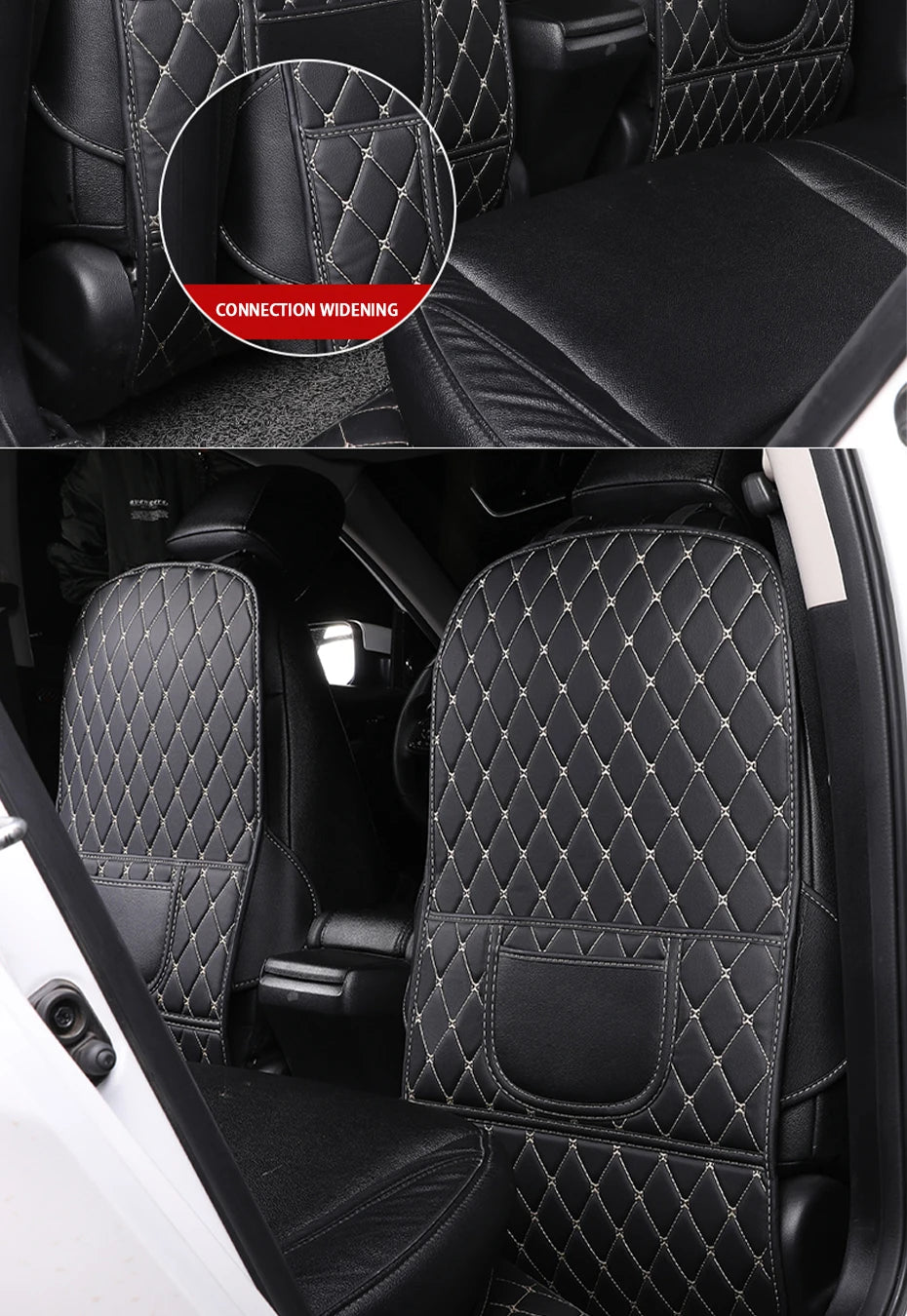 PU Leather Car Seat Back Protector – Anti-Kick Pad for Kids, Child Kick & Dirt Protection, Auto Accessories