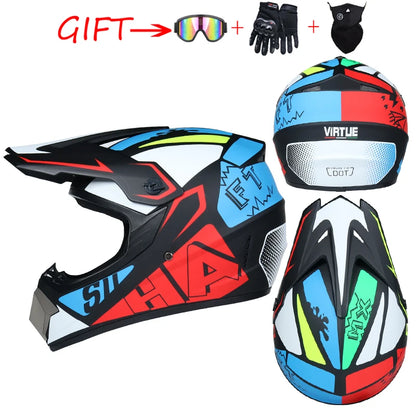 Safety Motocross Helmet for Kids - DOT Approved ATV Cross Bicycle Downhill Capacete, Unisex, Lightweight ABS 1KG