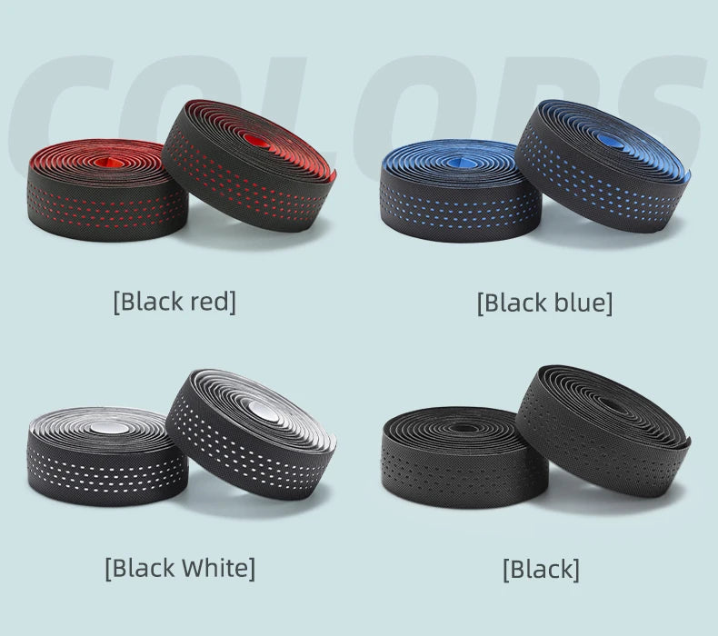 ROCKBROS Bicycle Handlebar Tape – Non-Slip Shock-Absorbing Curved Bar Straps for Road Bikes