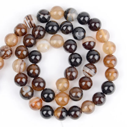Natural Round Mixed Gemstone Beads — Tiger Eye, Amazonite, Lava, Turquoise, Agate, Jasper & Garnet Spacer Beads for DIY Bracelet