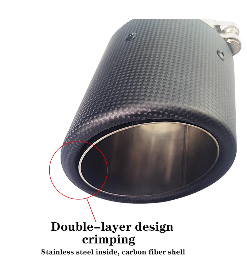 SUMSOO Carbon Fiber Exhaust Tail Tips — Decorative Modified Pipe for Mazda CX-3, CX-4, CX-5, Axela & Atenza