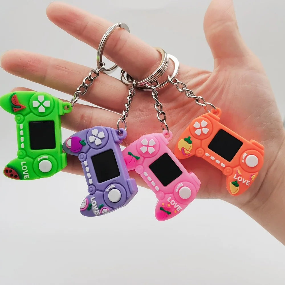 Game Controller Keychain - Cute PVC Simulation Gamepad Joystick Bag & Car Charm