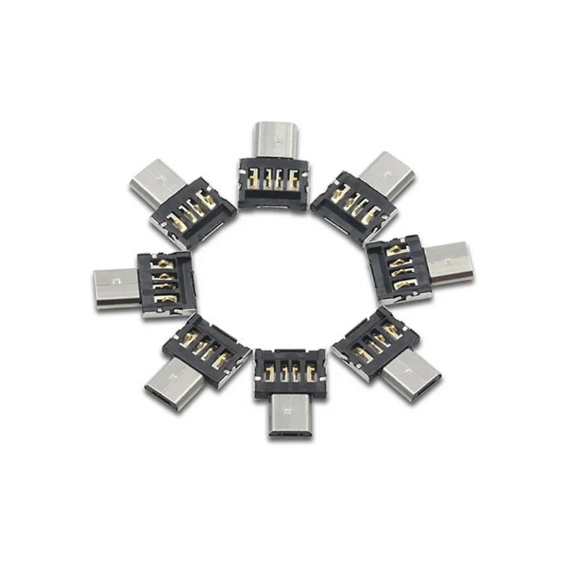 OTG Micro USB Type-C Adapter – USB-C Male to USB 2.0 Female Data Connector for MacBook, Samsung, Xiaomi, Huawei Android Phones
