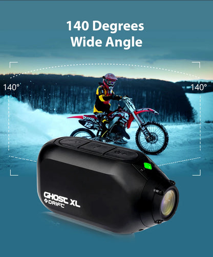 Drift Ghost XL Sport Action Camera - Waterproof 1080P Live Stream Vlog, Motorcycle, Bike & Helmet Cam with WiFi