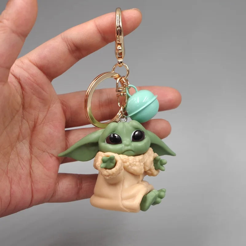 Cute Baby Yoda Keychain — Mandalorian Action Figure Toy for Kids, Star Wars Yoda Gift