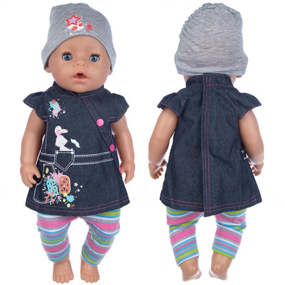 2023 New Doll Outfit Set – Cute Jumpers & Rompers for 17-Inch / 43cm Baby Reborn Dolls