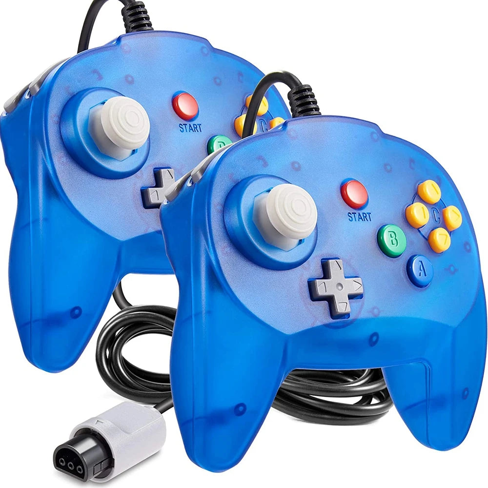 [New Version] 2-Pack N64 Mini Gamepad – Plug & Play Joystick for Nintendo 64 Console (Japan Design)