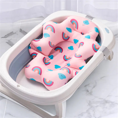 Non-Slip Baby Bath Cushion – Newborn Safety Support Pad & Soft Bathtub Mat
