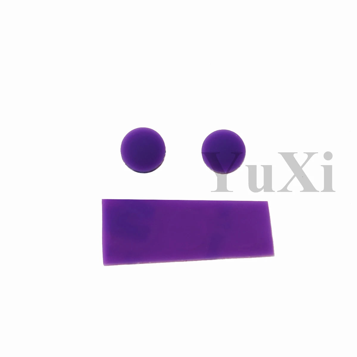 YuXi GBA SP Replacement Kit - Screw Covers & Luminous Dust Plug Rubber Set for Gameboy Advance SP