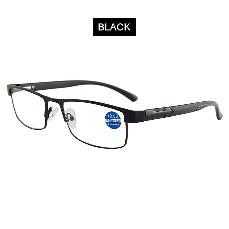 High-Quality Stainless Steel Reading Glasses for Men & Women – Fashion Presbyopic & Anti-Blue Light Eyewear