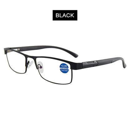 High-Quality Stainless Steel Reading Glasses for Men & Women – Fashion Presbyopic & Anti-Blue Light Eyewear