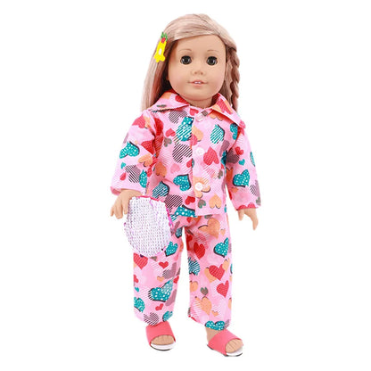 15-Style Doll Pajamas & Nightgowns – Cute Patterns for 18-Inch American & 43cm Born Dolls, Doll Accessories Toy