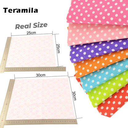 Teramila 7/8 Pcs Patchwork Quilt Fabrics Set - 30x30cm/25x25cm Cotton Sewing Cloth for Needlework and Handmade Projects