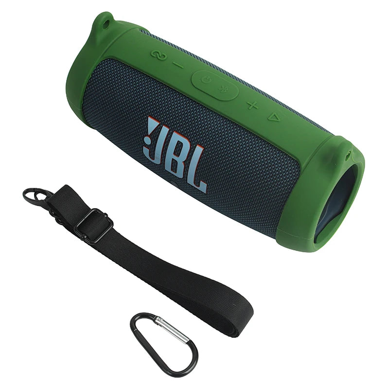 # ZOPRORE JBL Charge 5 Silicone Case Cover - Outdoor Travel Protective Skin with Strap and Carabiner
