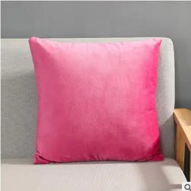 Solid Velvet Pillowcase – Red, Yellow, Blue, & Green Cushion for Sofa, Car, Living Room Home Decor, 45x45cm