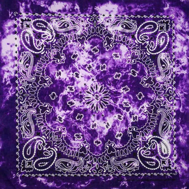 New Fashion Hip Hop 100% Cotton Bandana Square Scarf: 55cm*55cm Black Red Paisley Headband Printed for Women/Men/Boys/Girls