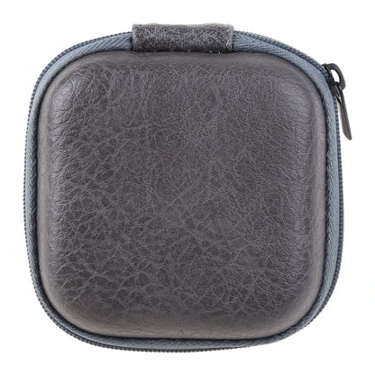 Leather USB Data Cable & Earphone Storage Bag – Mini Portable Zipper Headphone Case and Earbuds Pouch