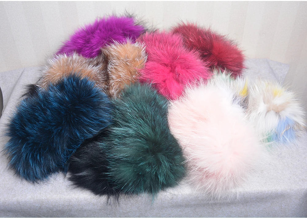 2025 Real Fox Fur Scarf and Headband – Luxury Winter Neck Warmer for Women, 100% Natural Fur, Elastic Ring Muffler