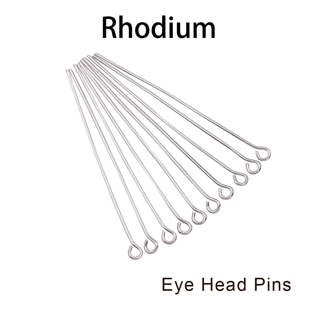 Jewelry Eye Pins & Ball Head Pins - 100/200pcs DIY Findings for Earrings Bracelets Pendants 16-60mm Craft Making Supplies