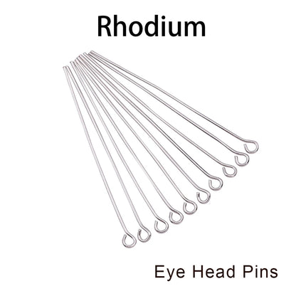 Jewelry Eye Pins & Ball Head Pins - 100/200pcs DIY Findings for Earrings Bracelets Pendants 16-60mm Craft Making Supplies