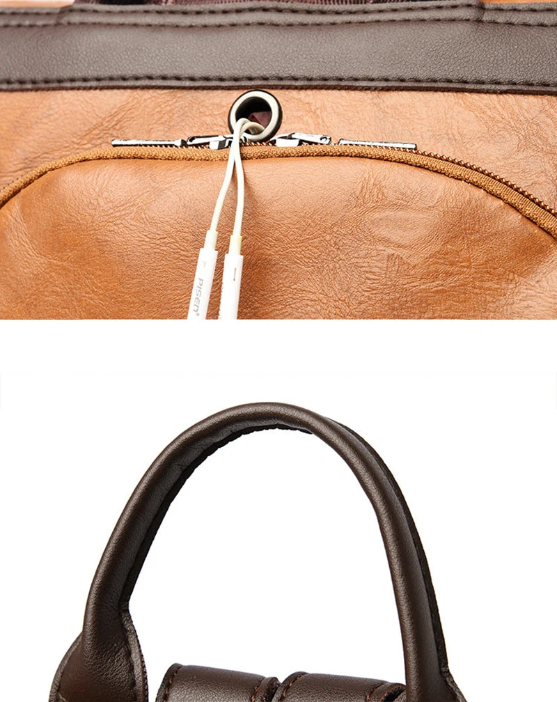 Fashion Anti-Theft Women's Backpack - High-Quality PU Leather, Large Capacity, Travel Shoulder Handbag