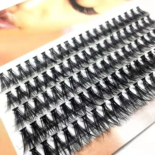 100Pcs Individual Eyelash Clusters (10D/20D/30D/40D) – C/D/DD Natural False Eyelash Extensions Lash Grafting Bunch Set