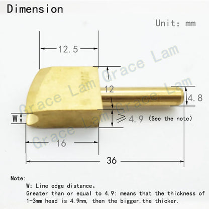 Brass Leather Edge Creaser Set – Soldering Iron Tips & Edging Tools for DIY Leather Craft Polishing & Sealing