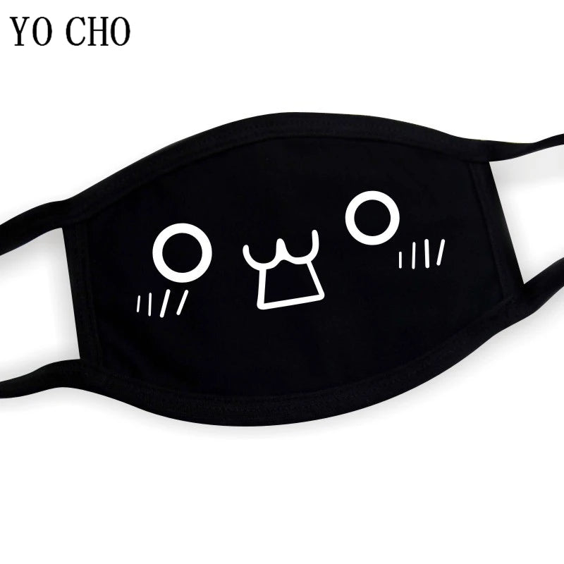 YO CHO Unisex Cotton Dust Mouth Mask – Anime Cartoon Respirator, Warm Mouth Muffle, Perfect Birthday Party Gift