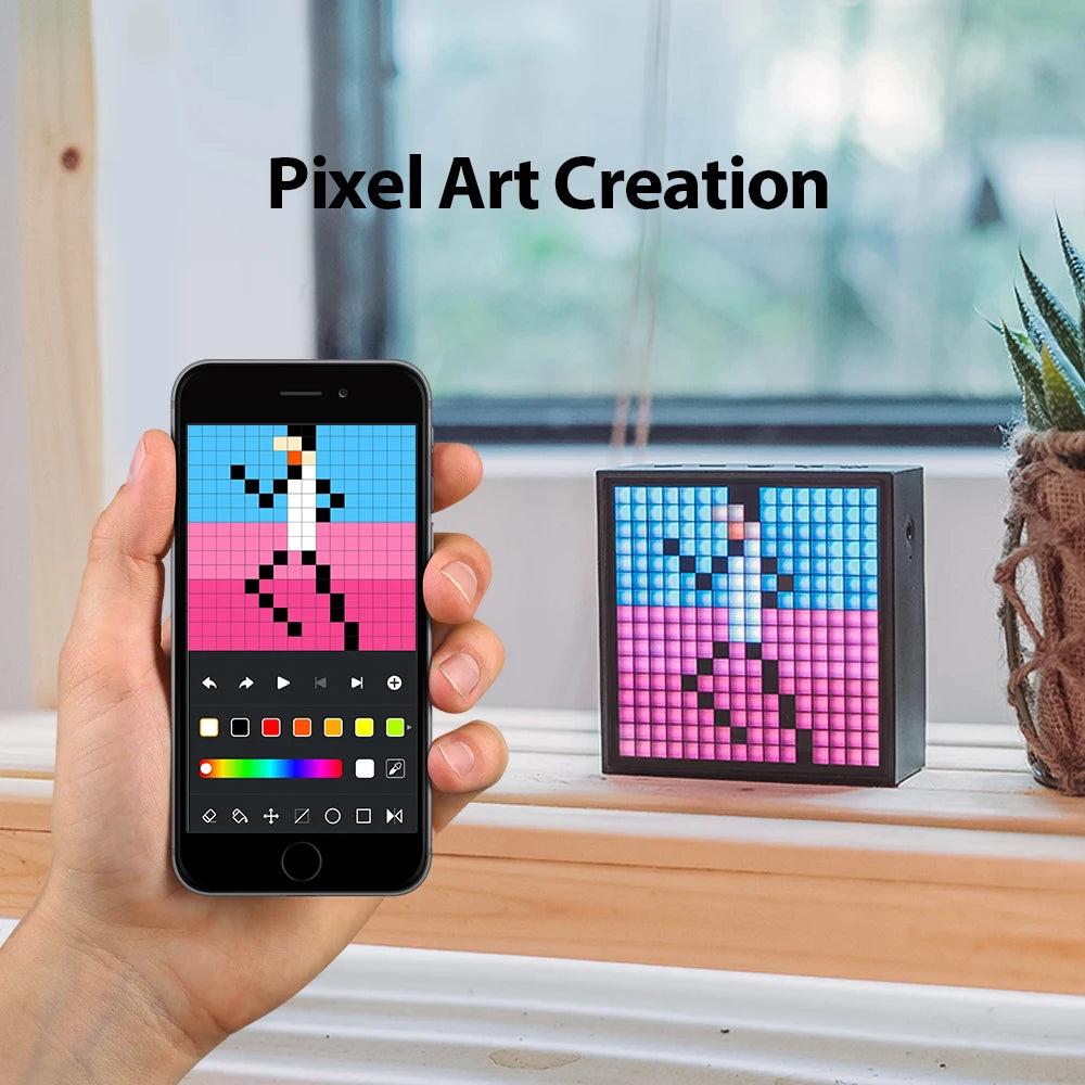 Divoom Timebox Evo Bluetooth Speakers – Wireless with Clock, Alarm, Programmable LED Display for Pixel Art Creation, Unique Gift