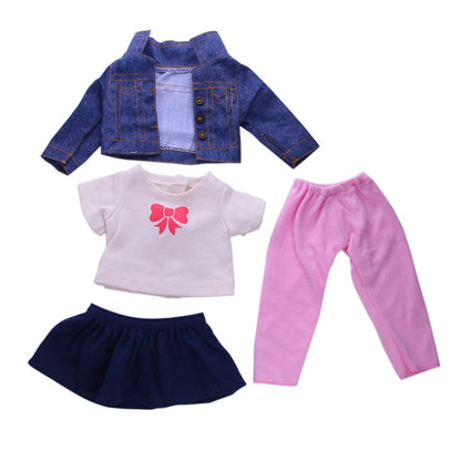 18-Inch American Doll Clothes Set — 43CM Reborn Baby Doll Outfit for Nenuco, Our Generation Dolls, DIY Toys Gift for Girls