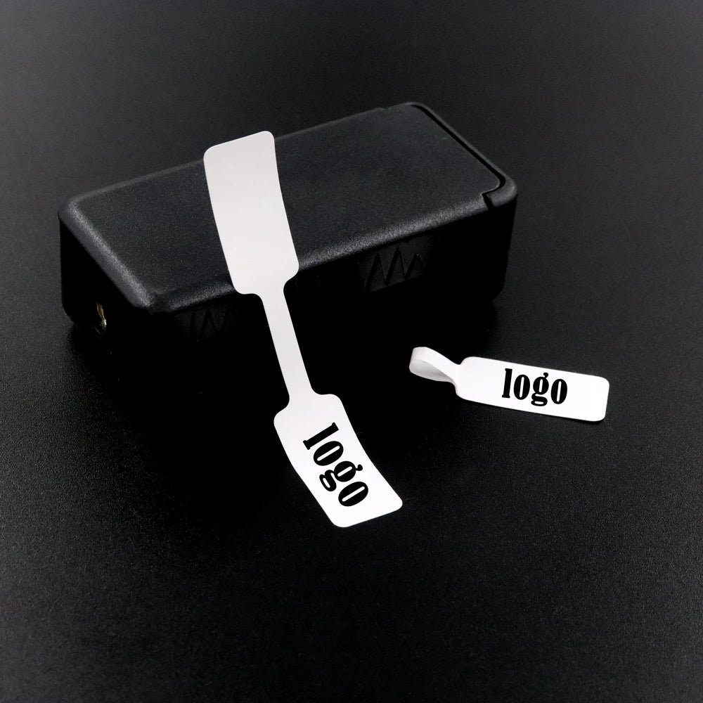 100pcs Square Head Bracelet Rings – Custom Logo Label Price Tags for Jewelry Display & Packaging Accessories Wholesale