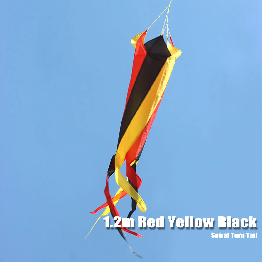 1.2M Spinner Windsock Kite - Soft Inflatable Turbine Line Decoration with Carry Bag