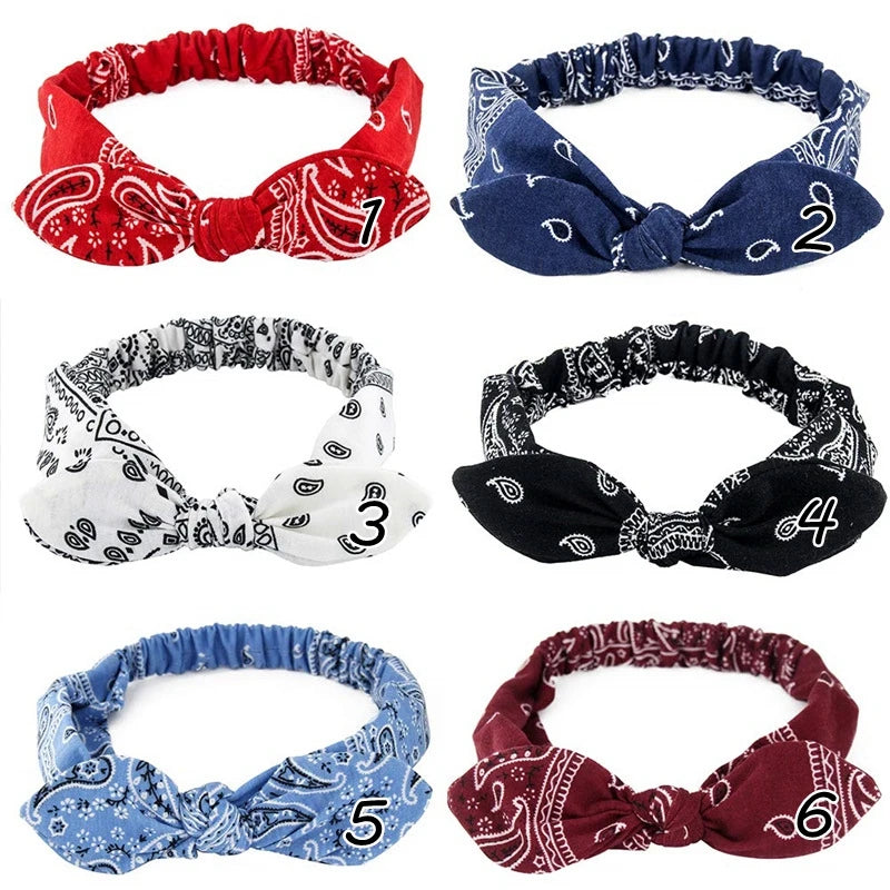 Vintage Boho Suede Headbands for Women – Soft Solid Print Cross Knot Elastic Hairbands & Bandanas for Girls