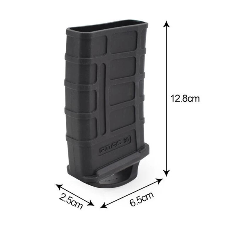 Tactical M4/M16 Fast Magazine Rubber Holster - 5.56 Mag Bag Sleeve Slip Cover for Gun Airsoft Cartridge, Hunting Accessories
