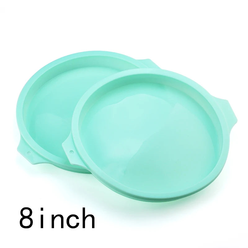 FAIS DU Silicone Cake Pan Set – 2-8pcs 4/6/8inch Round Molds for Rainbow Cake & Mousse Baking