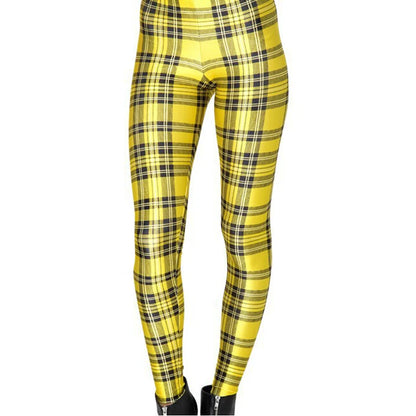 Women Summer Cartoon Print Leggings – Mermaid Galaxy Animal Donald Duck High Waist Stretch Slim Fit Milk Silk Pants L-1467