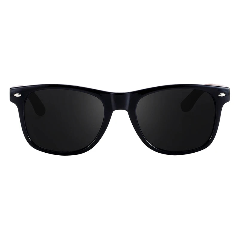 BARCUR Black Walnut Wood Polarized Sunglasses for Men – High-Quality Square UV400 Eyewear with Original Box