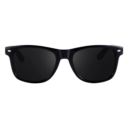 BARCUR Black Walnut Wood Polarized Sunglasses for Men – High-Quality Square UV400 Eyewear with Original Box